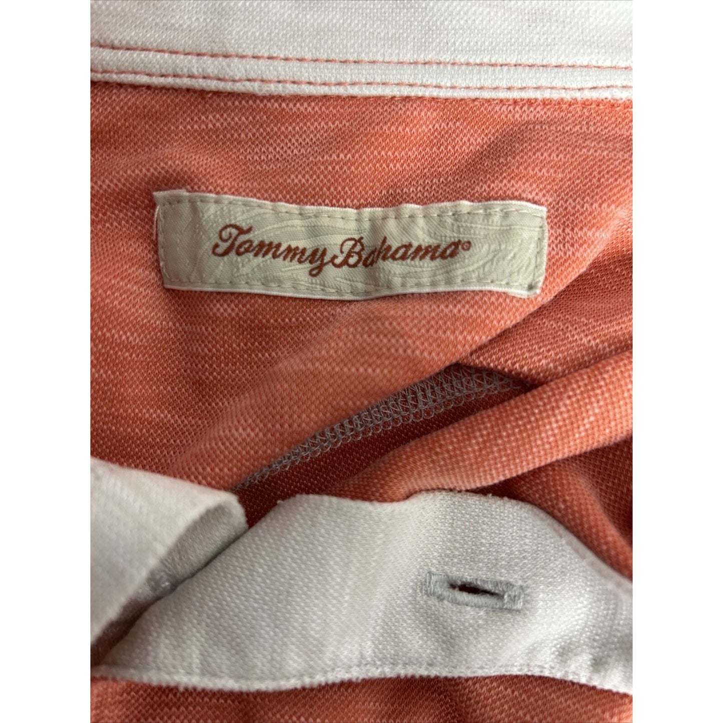 Tommy Bahama Orange Modal Blend Short Sleeve Pullover Polo Shirt Men’s L