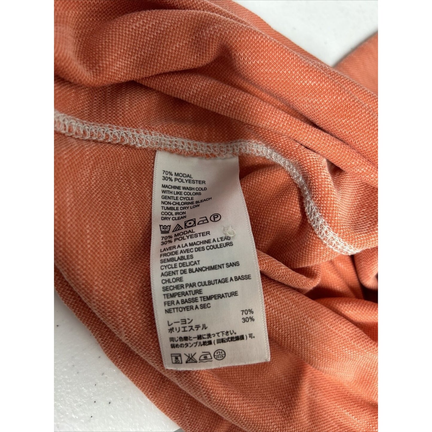 Tommy Bahama Orange Modal Blend Short Sleeve Pullover Polo Shirt Men’s L