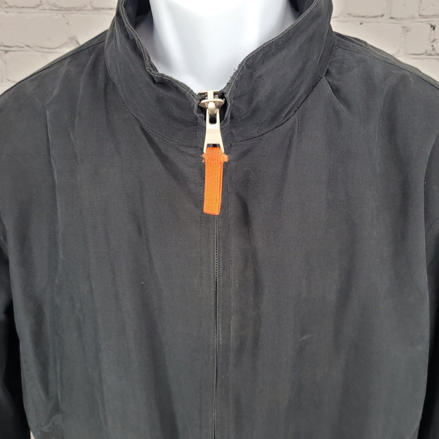 Harold Powell Black Full Zip Mesh Lined Inner Pockets Jacket Size Large L