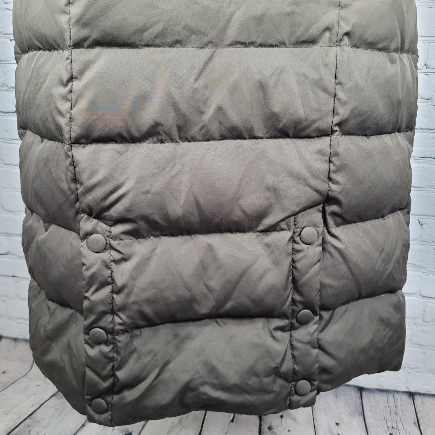 DKNY Brown Down Feather Insulated Removable Fur Hood Puffer Parka Coat Medium M