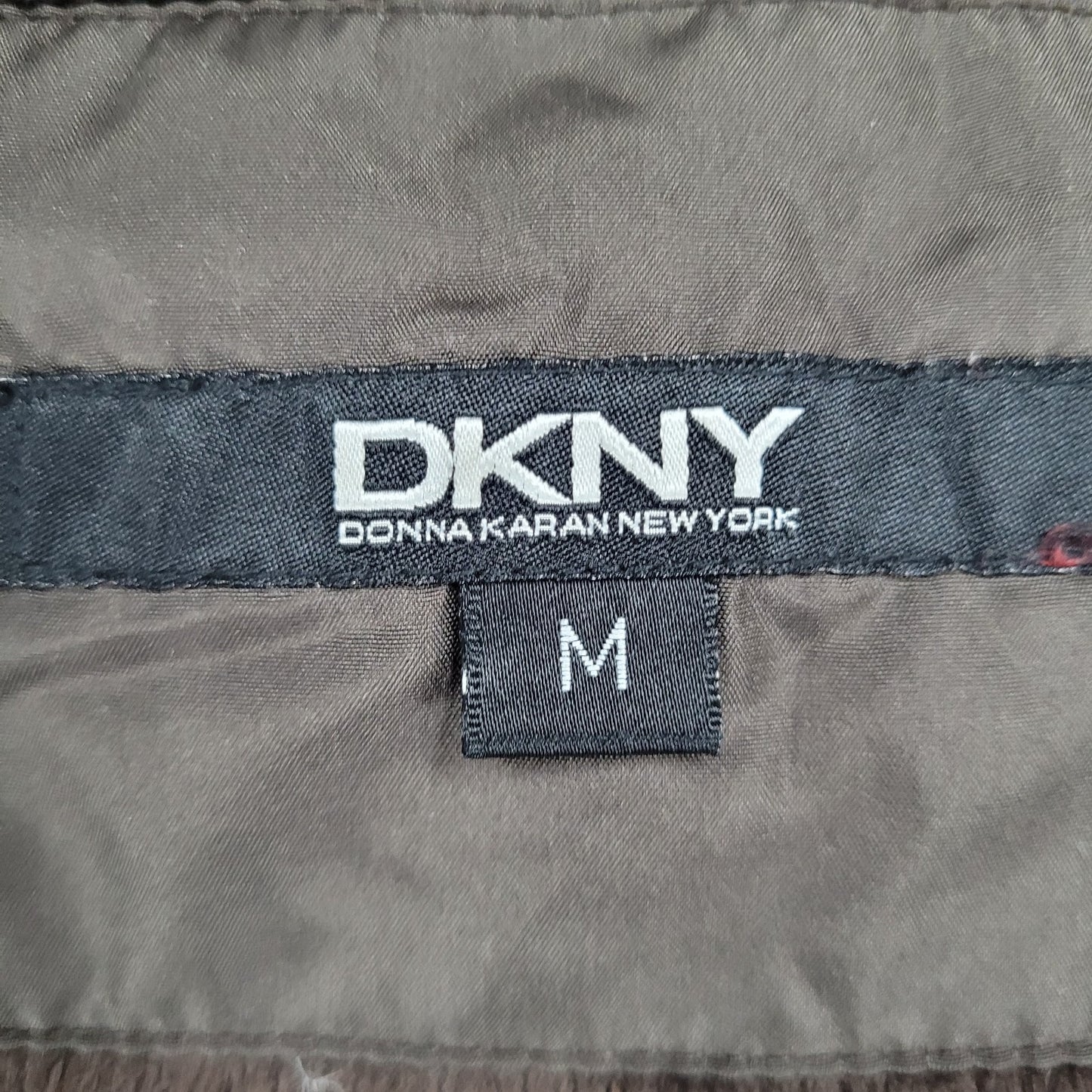 DKNY Brown Down Feather Insulated Removable Fur Hood Puffer Parka Coat Medium M