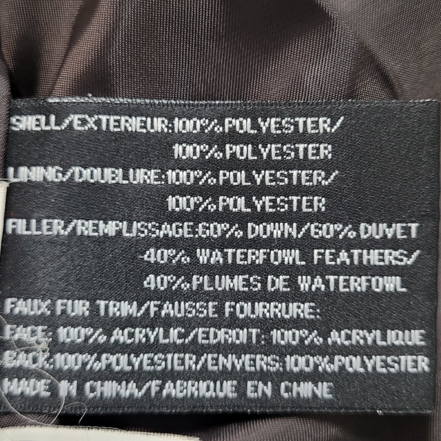 DKNY Brown Down Feather Insulated Removable Fur Hood Puffer Parka Coat Medium M