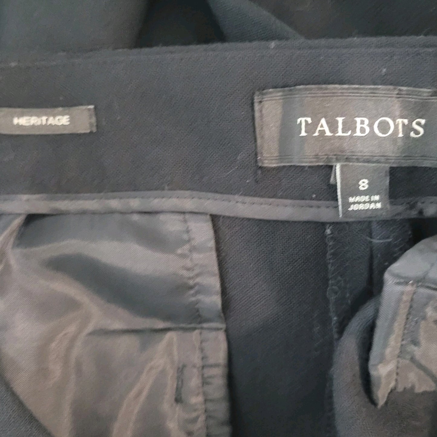 Talbots Heritage Wool Blend Stretch Lightweight Mid Rise Pants Size 8 (29x28)