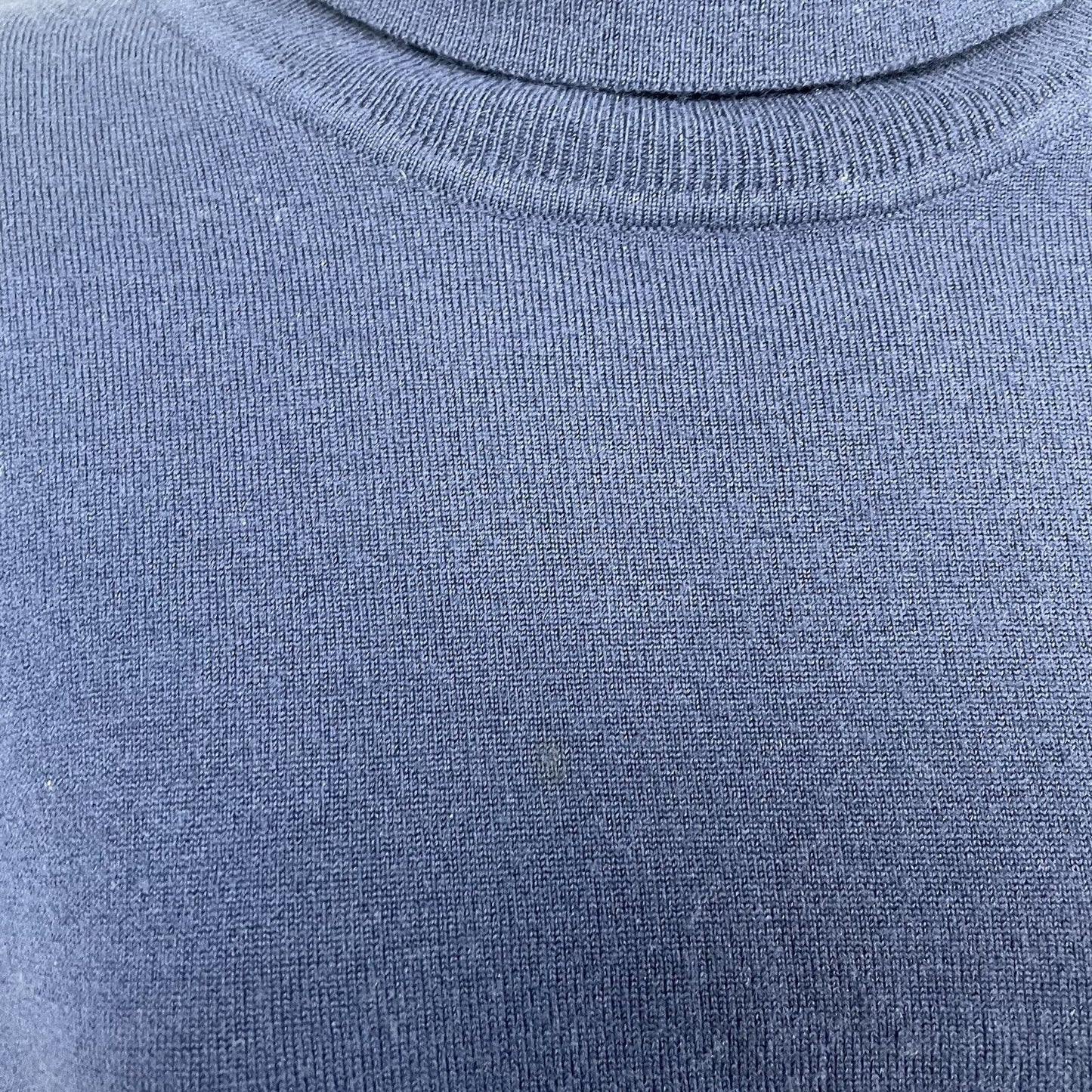 Clifford & Wills Navy Blue Merino Wool Soft Sweater Turtleneck Stretch Size XL