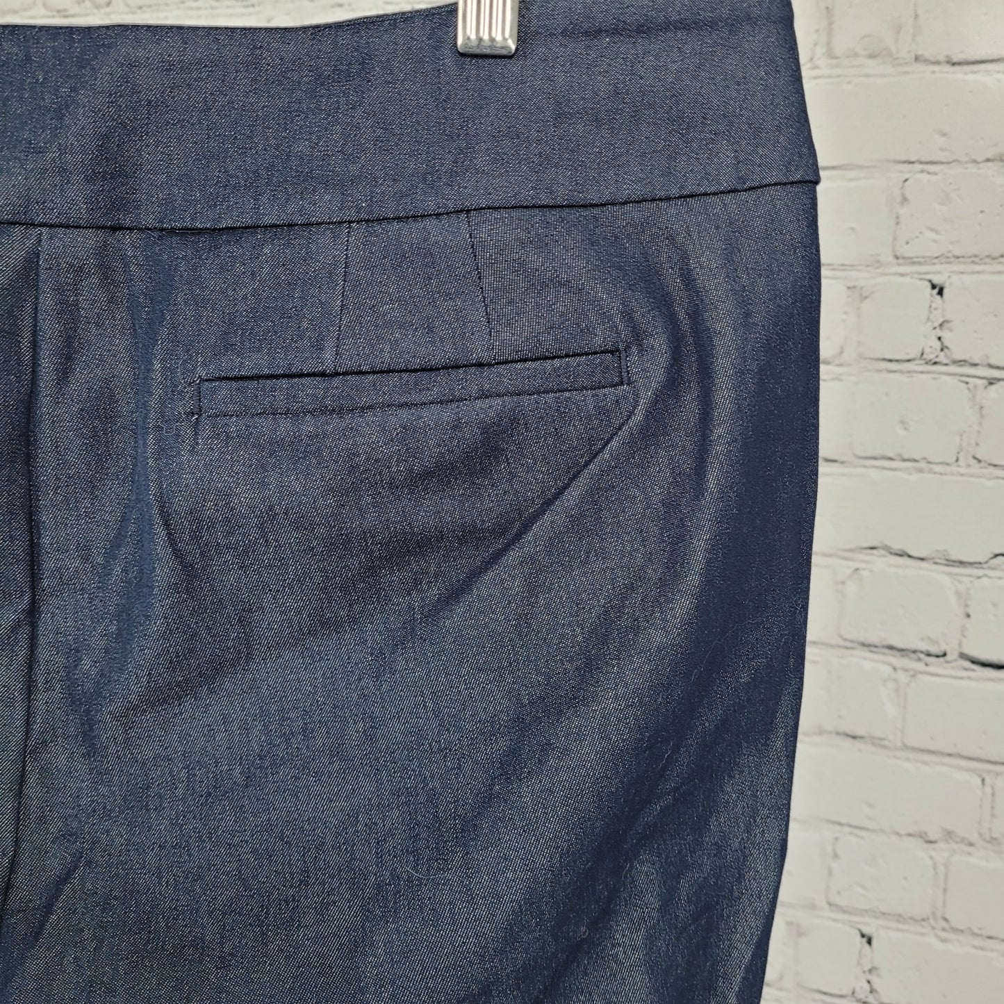 Talbots Navy Chatham Ankle Pant High Rise Stretch Side Zip Tapered 12 (34x28.5)