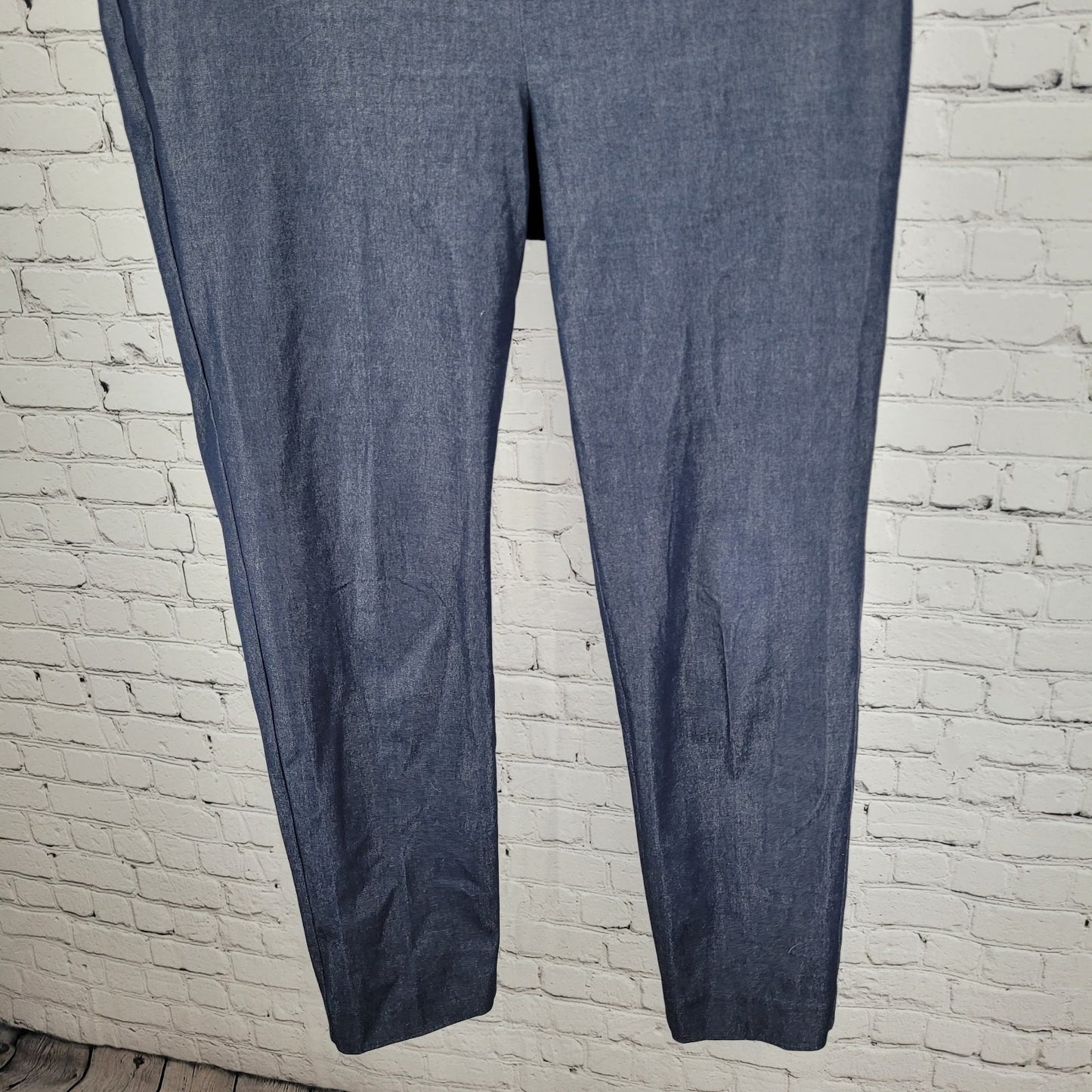 Talbots Navy Chatham Ankle Pant High Rise Stretch Side Zip Tapered 12 (34x28.5)