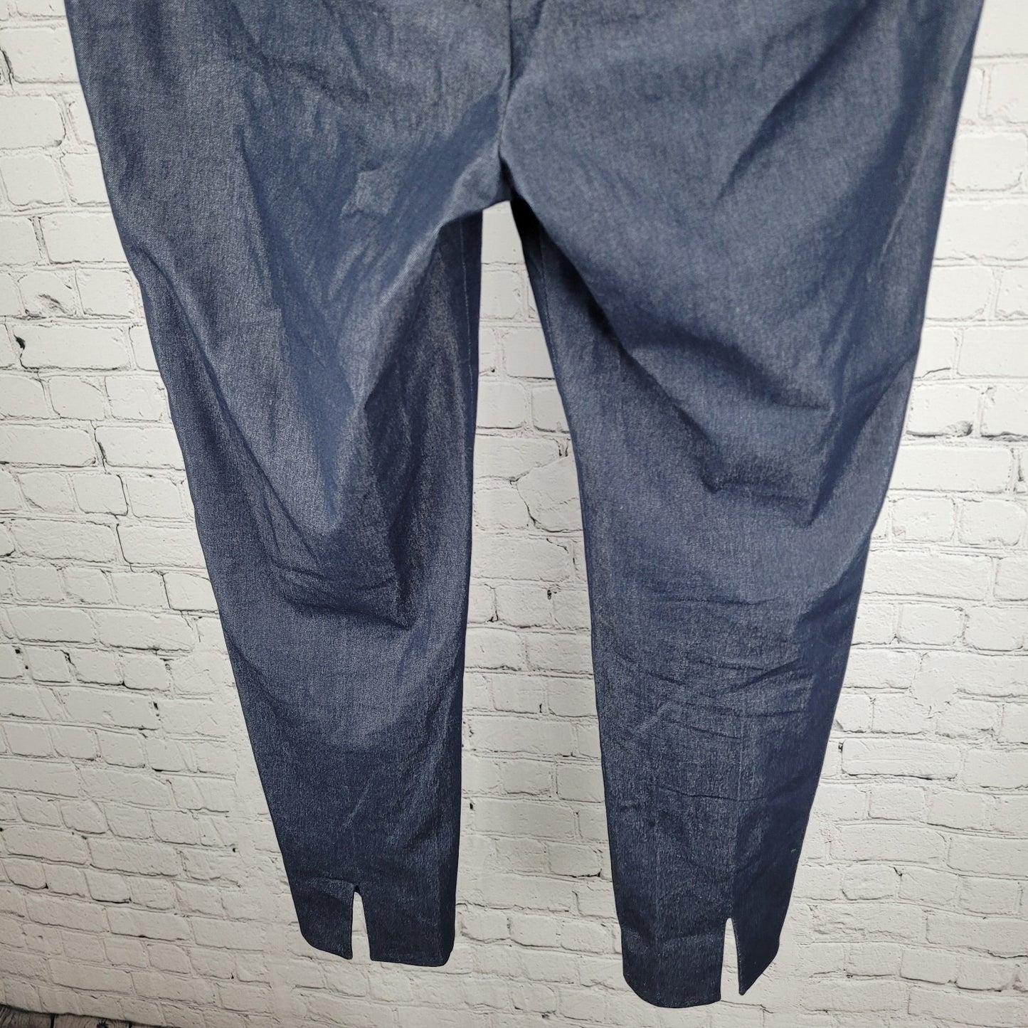 Talbots Navy Chatham Ankle Pant High Rise Stretch Side Zip Tapered 12 (34x28.5)