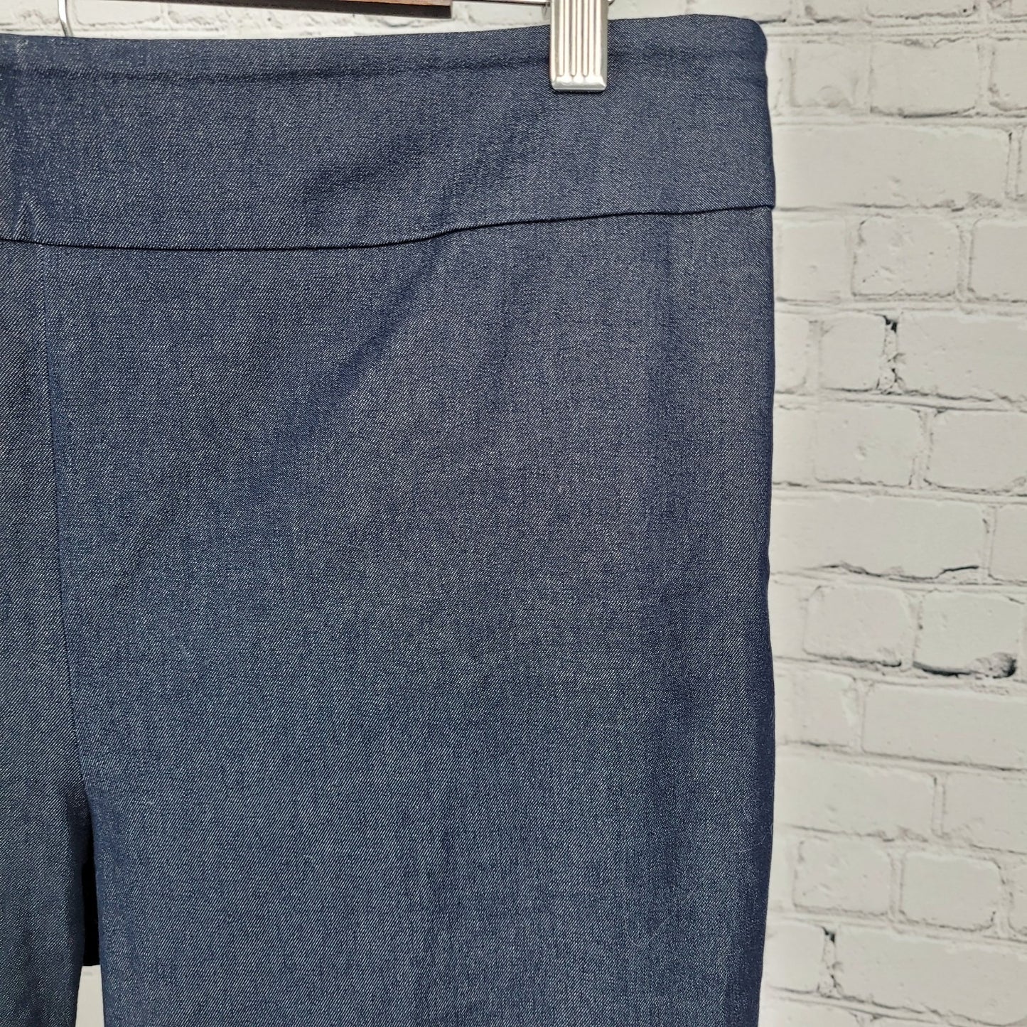 Talbots Navy Chatham Ankle Pant High Rise Stretch Side Zip Tapered 12 (34x28.5)