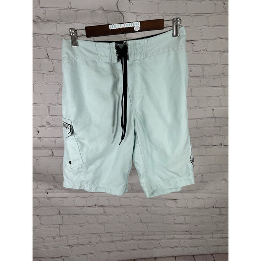 Billabong Light Blue Logo Pocket Unlined Men’s Bathing Suit Swim Trunks (28x10)