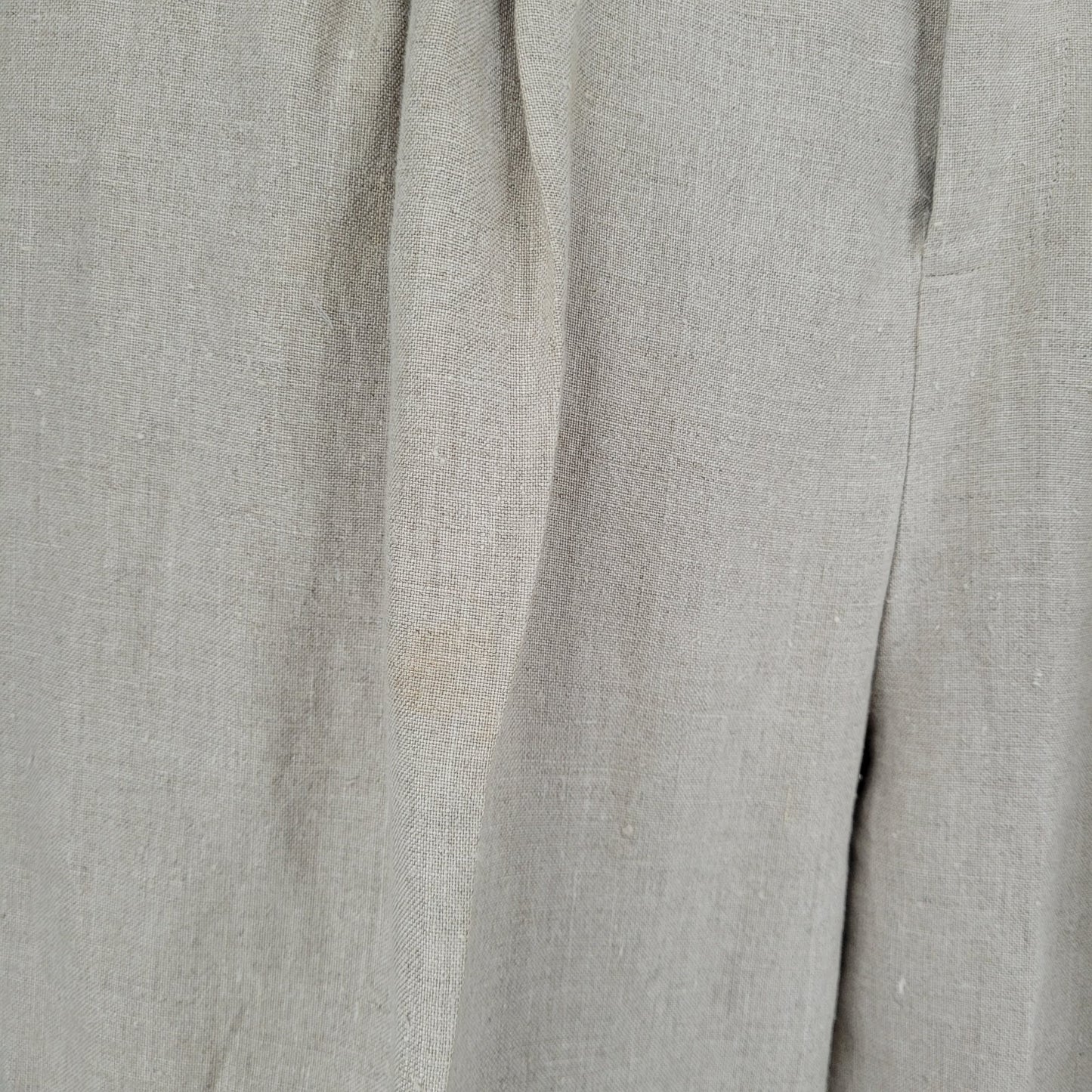 Classiques Entier Beige 100% Linen Pleated Lined Tapered Cuffed Pants 14 (30x31)