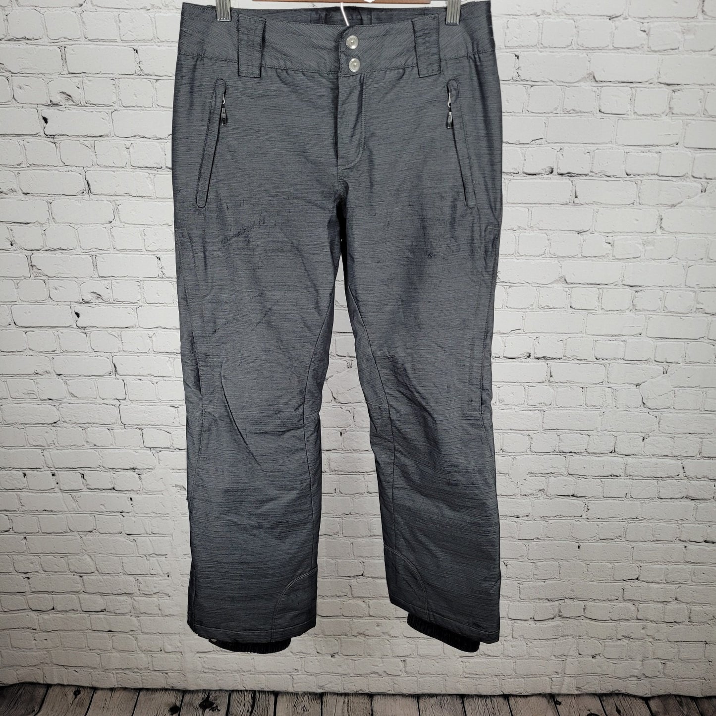 Columbia Grey Omni Tech Insulated Waterproof Snow Ski Pants Size Small S (31x30)