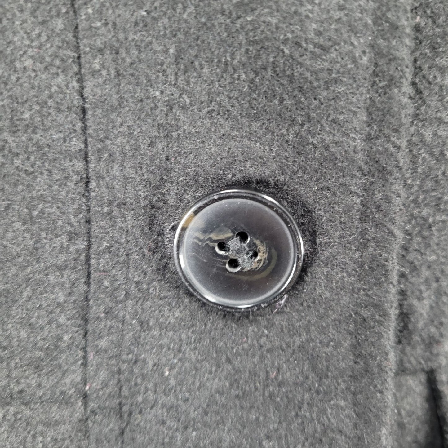 Nicole Miller New York Black Buttoned Collared Lined Winter Coat Jacket Small S