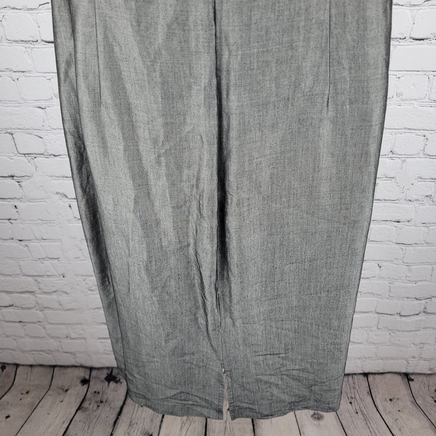 Isda & Co Grey Wool Blend Lightweight Unlined Sleeveless Shift Dress Size 10