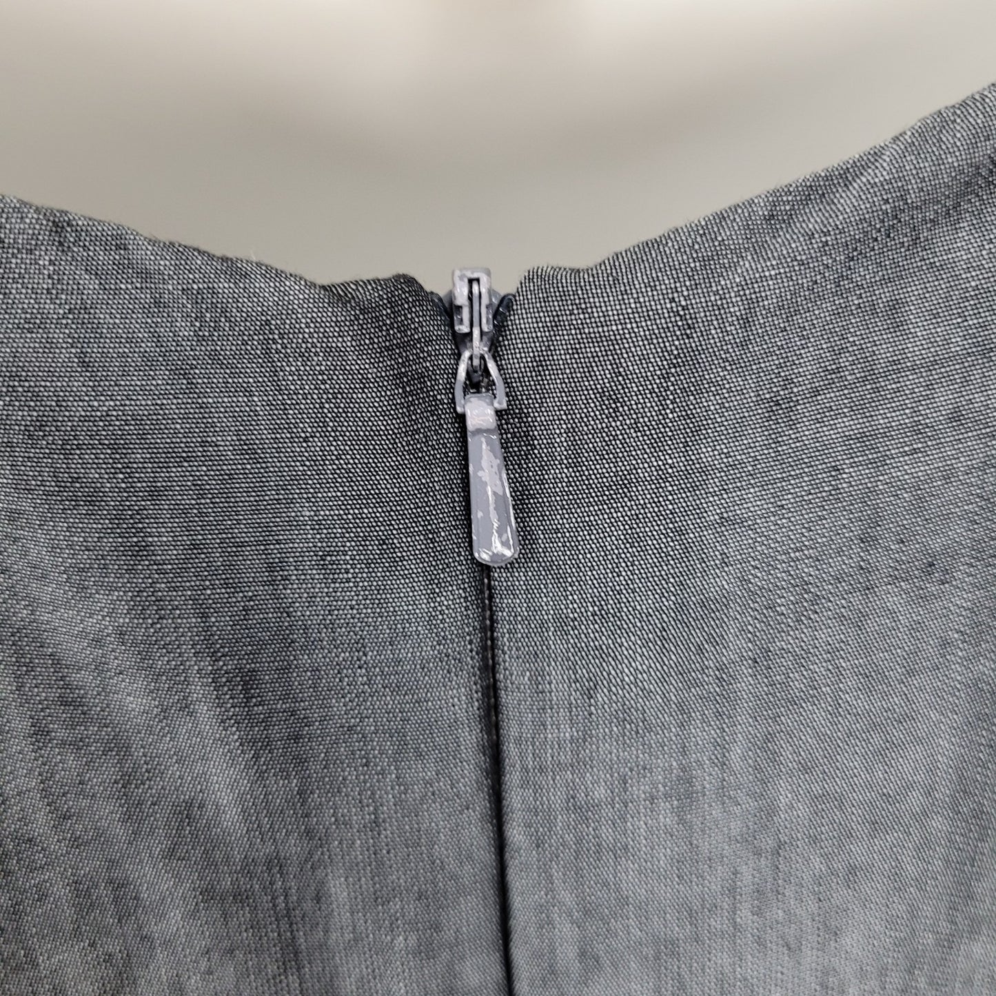 Isda & Co Grey Wool Blend Lightweight Unlined Sleeveless Shift Dress Size 10