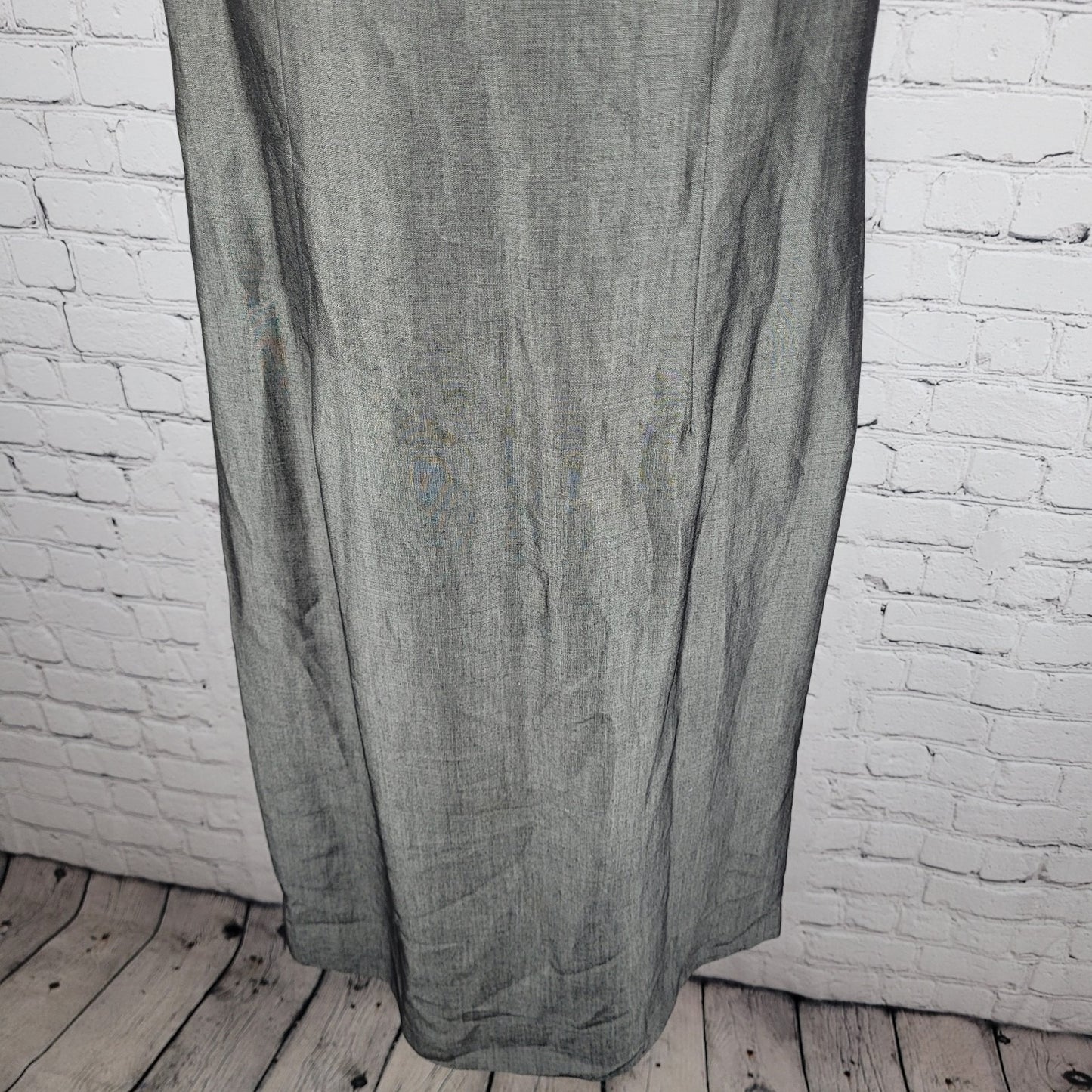 Isda & Co Grey Wool Blend Lightweight Unlined Sleeveless Shift Dress Size 10
