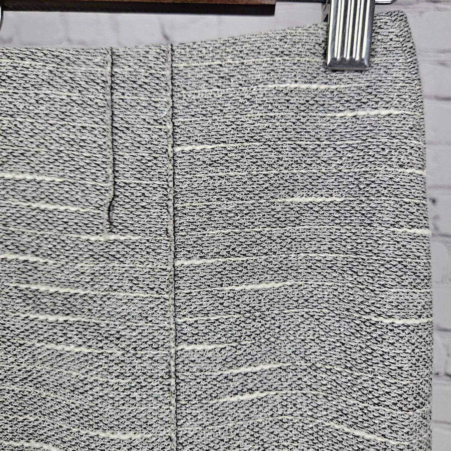 Boss Hugo Boss Grey Lined Back Slit Zipped Straight Knee Length Suit Skirt 4