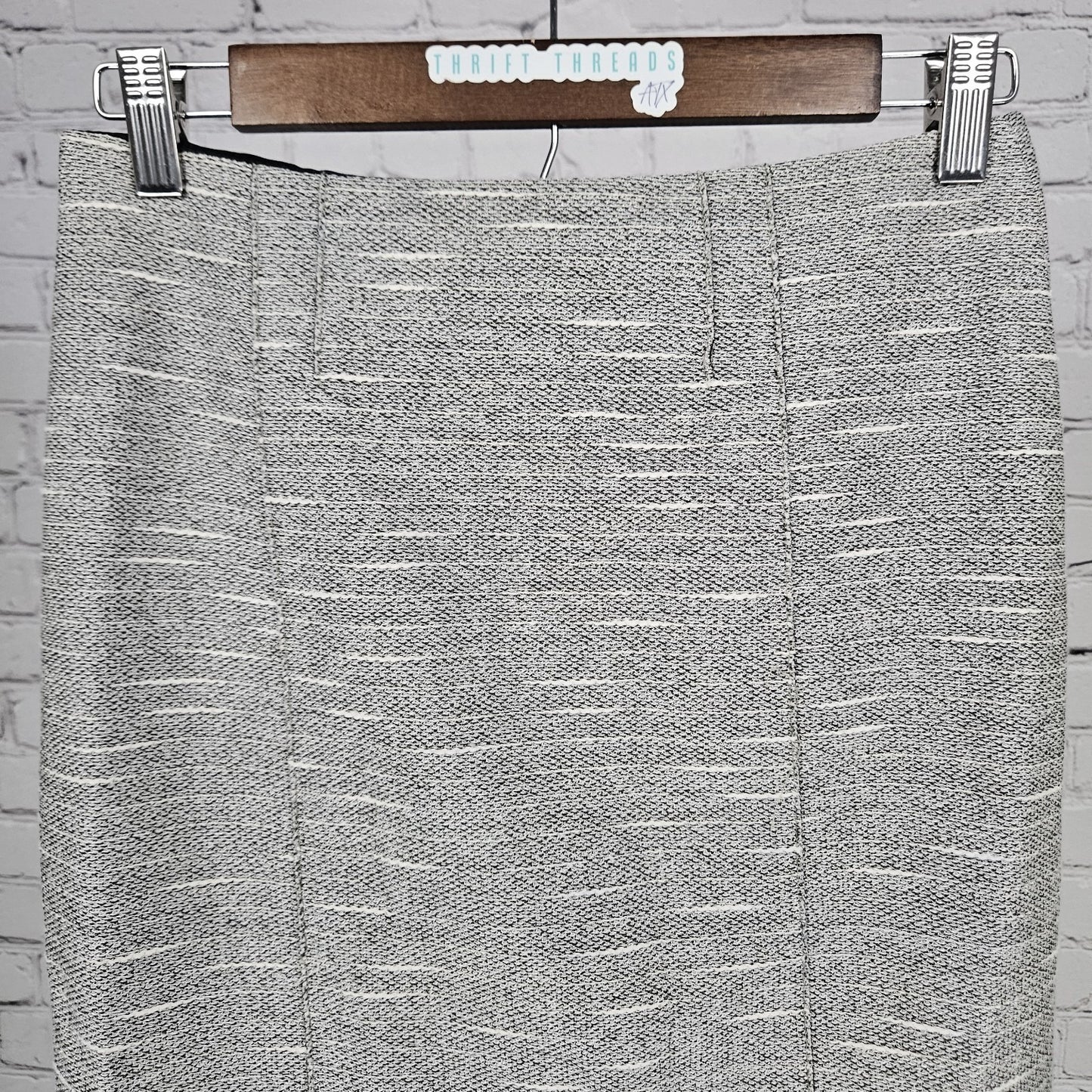 Boss Hugo Boss Grey Lined Back Slit Zipped Straight Knee Length Suit Skirt 4