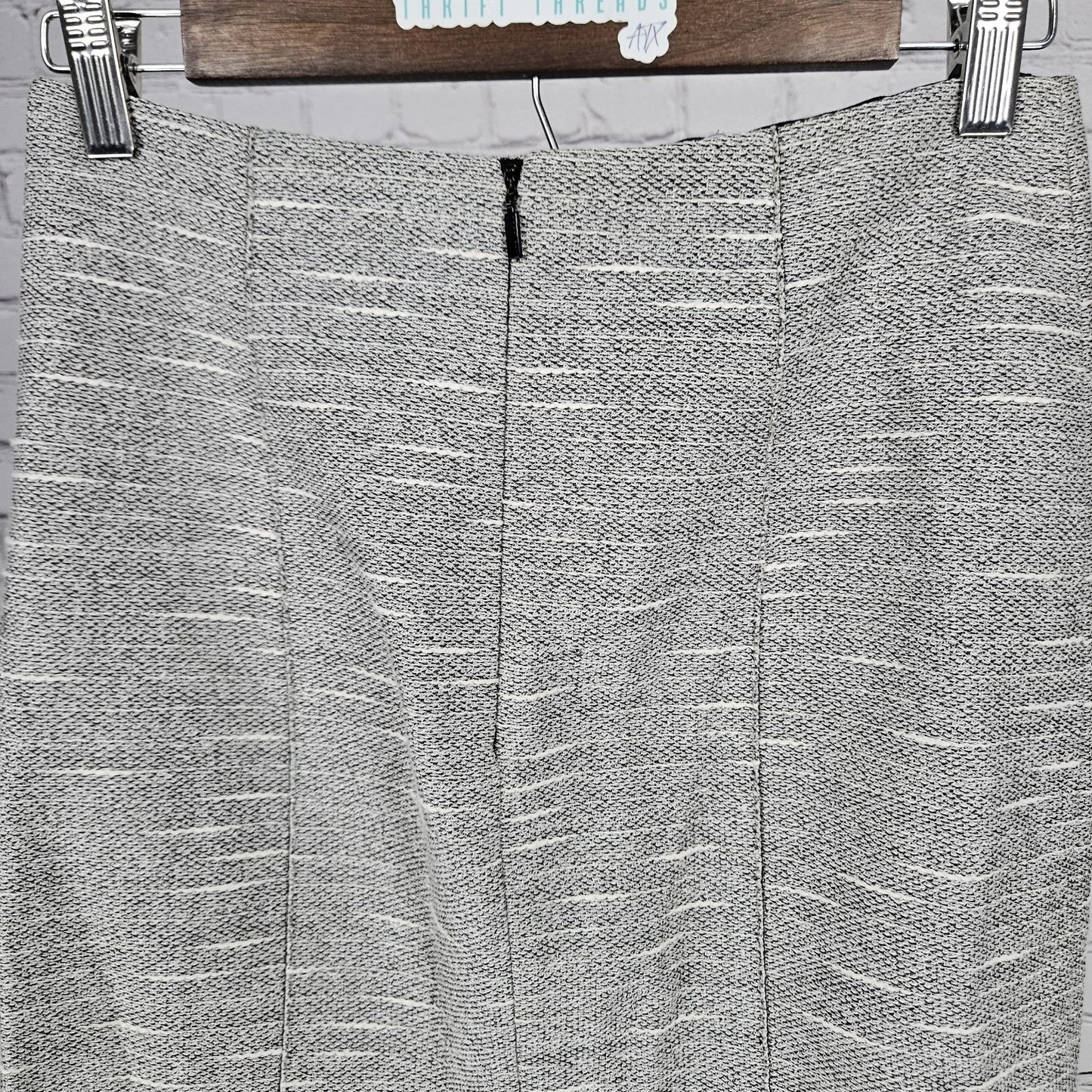 Boss Hugo Boss Grey Lined Back Slit Zipped Straight Knee Length Suit Skirt 4