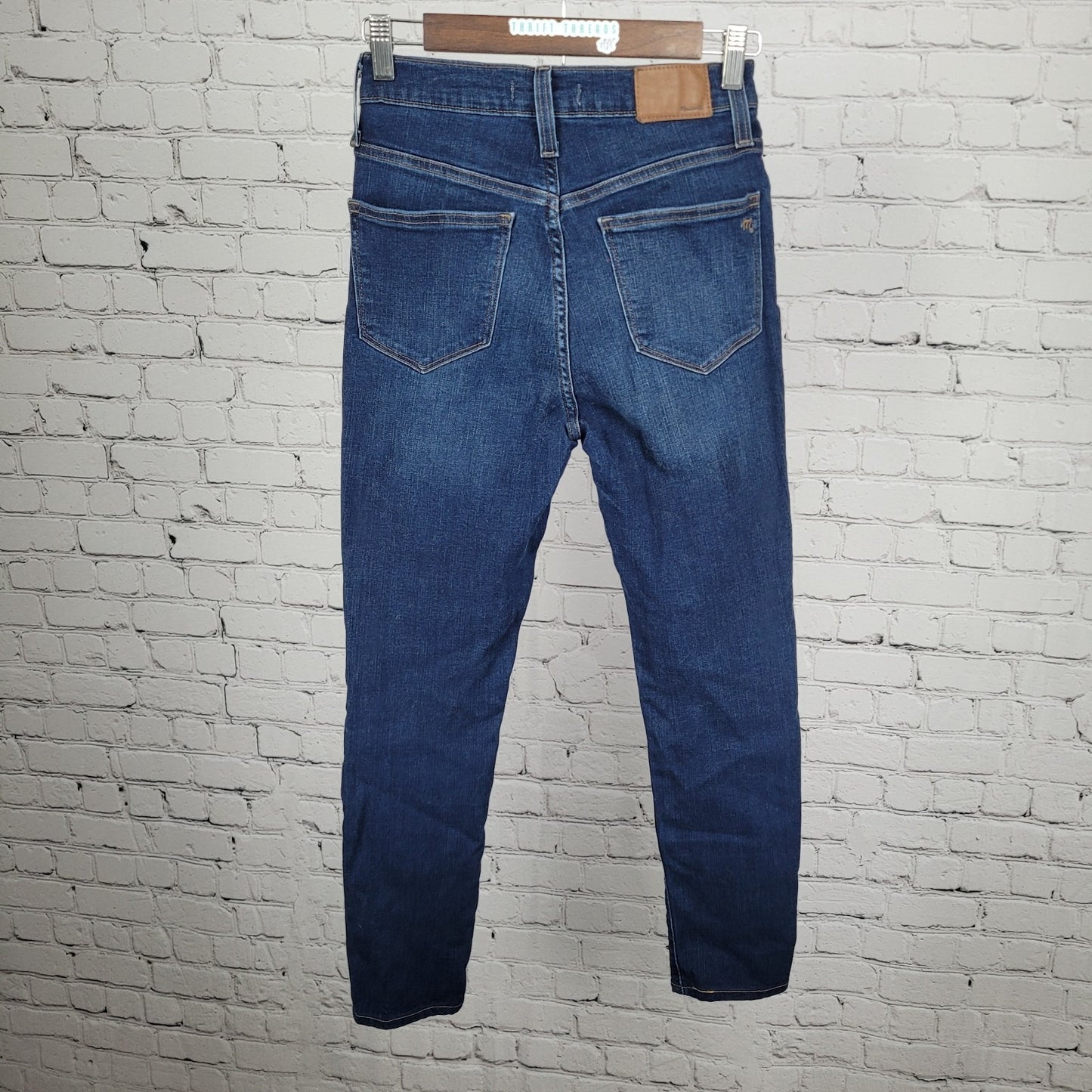 Madewell Blue 9" Mid Rise Skinny Stretch Dark Wash Ankle Jeans 26 (26x27)