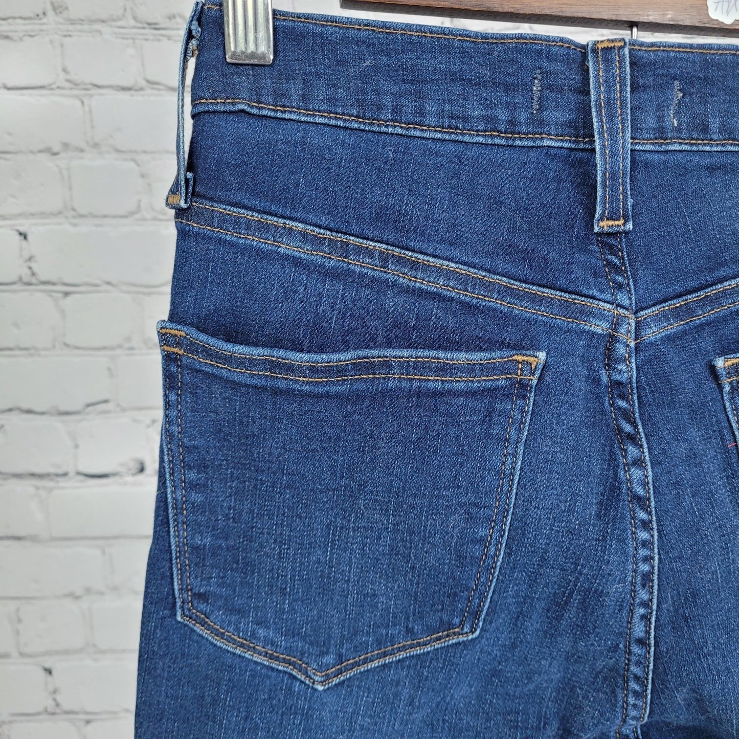 Madewell Blue 9" Mid Rise Skinny Stretch Dark Wash Ankle Jeans 26 (26x27)