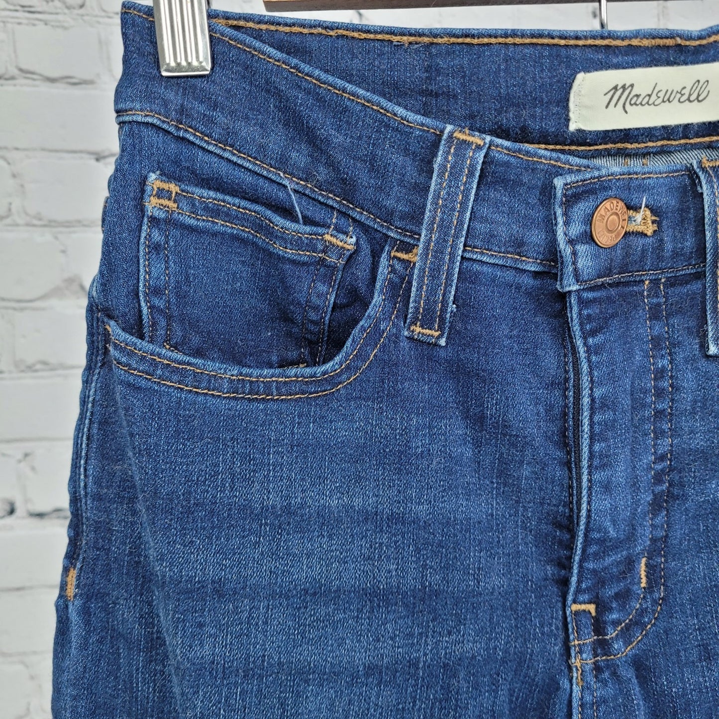Madewell Blue 9" Mid Rise Skinny Stretch Dark Wash Ankle Jeans 26 (26x27)