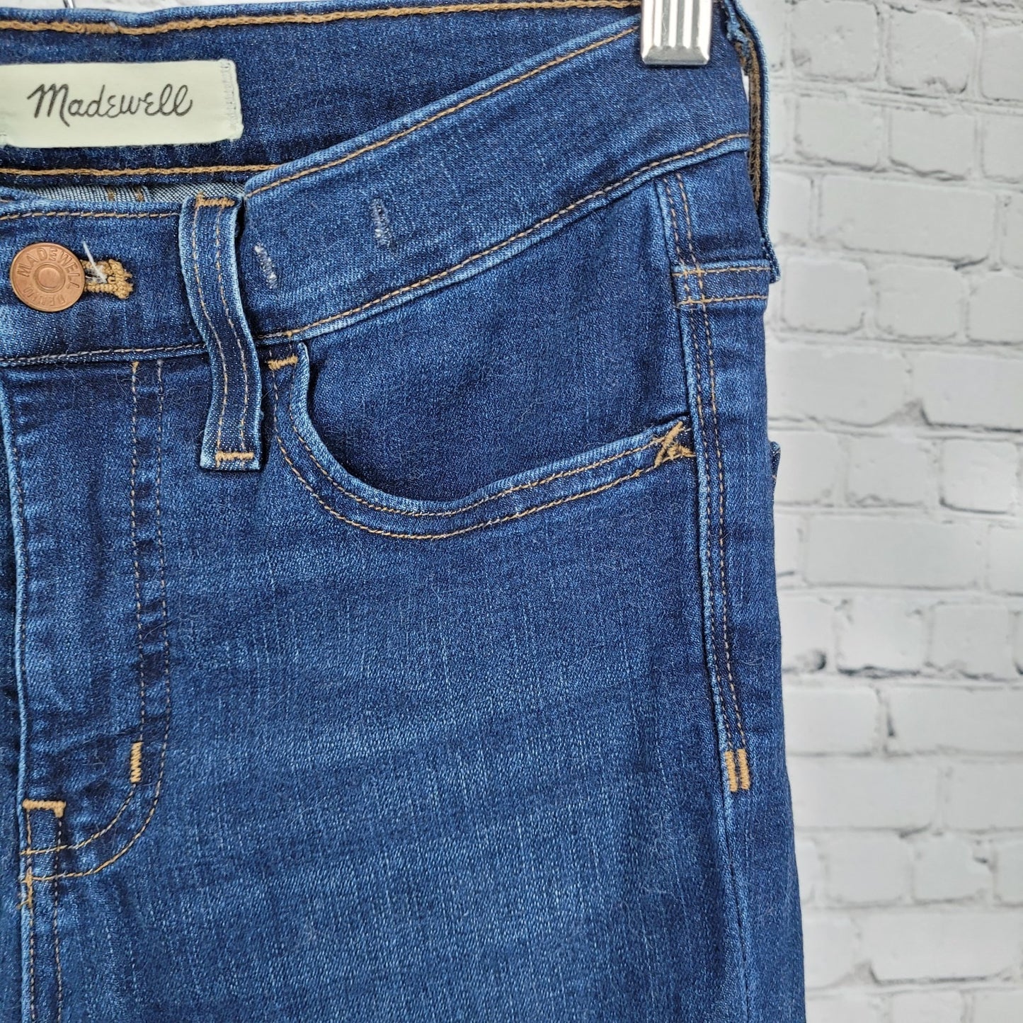Madewell Blue 9" Mid Rise Skinny Stretch Dark Wash Ankle Jeans 26 (26x27)
