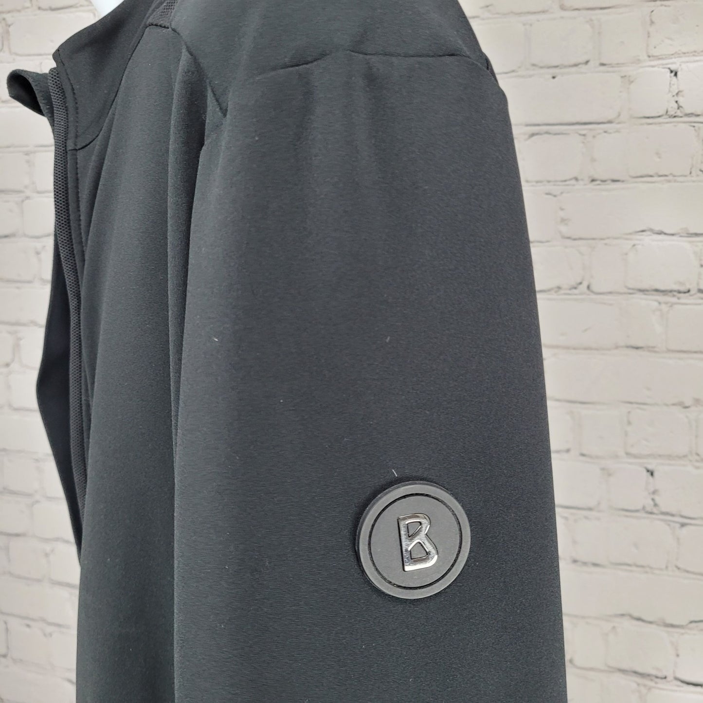Bogner Black Light Stretch Unlined Zip Pockets Athletic Track Jacket XL *zipper