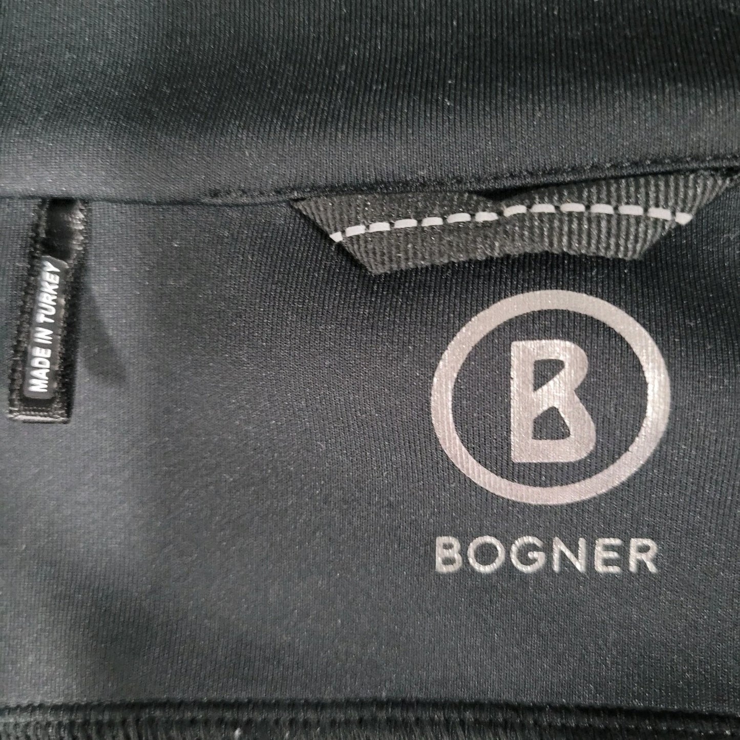 Bogner Black Light Stretch Unlined Zip Pockets Athletic Track Jacket XL *zipper