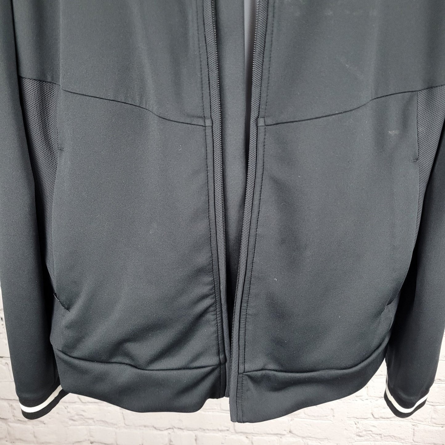 Bogner Black Light Stretch Unlined Zip Pockets Athletic Track Jacket XL *zipper