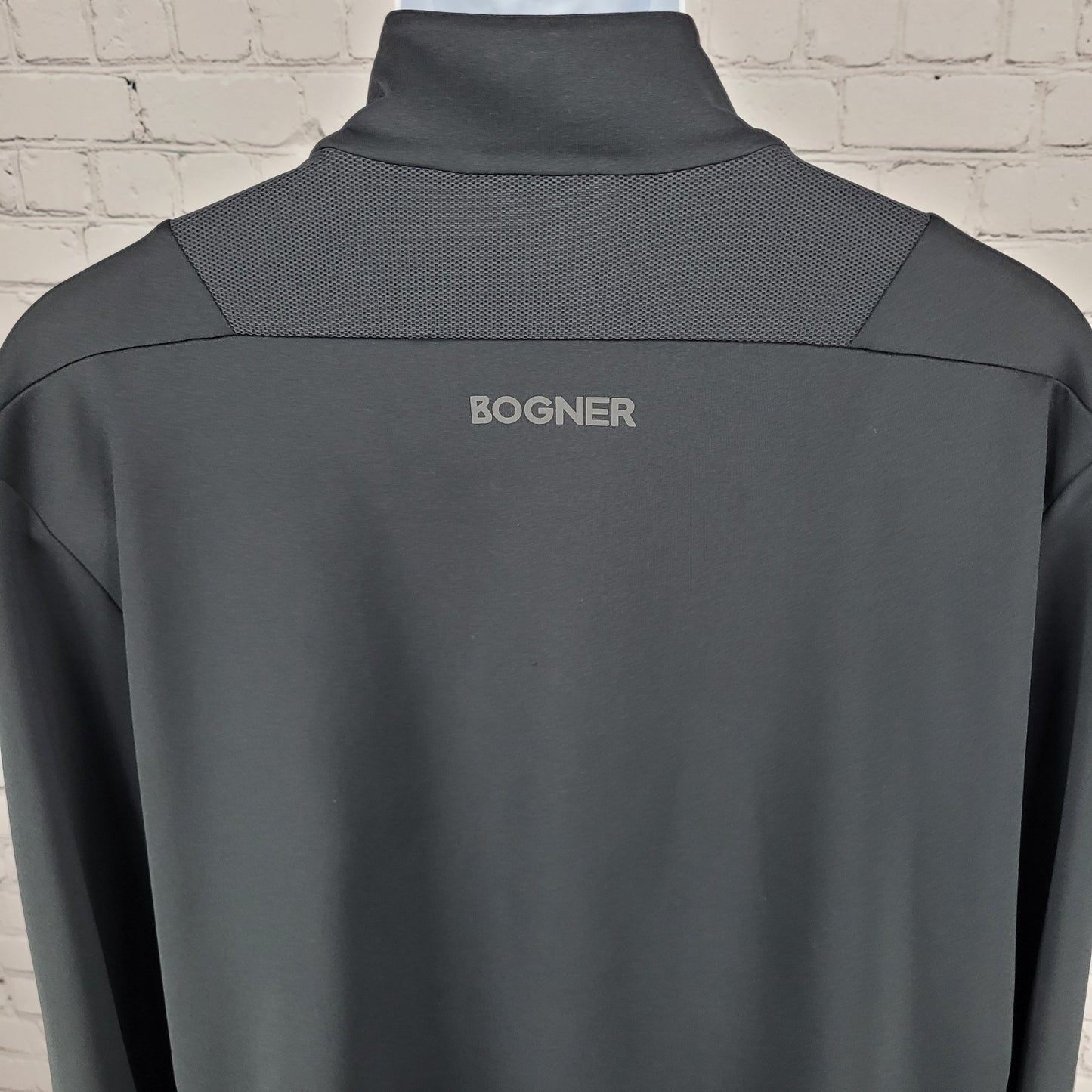 Bogner Black Light Stretch Unlined Zip Pockets Athletic Track Jacket XL *zipper