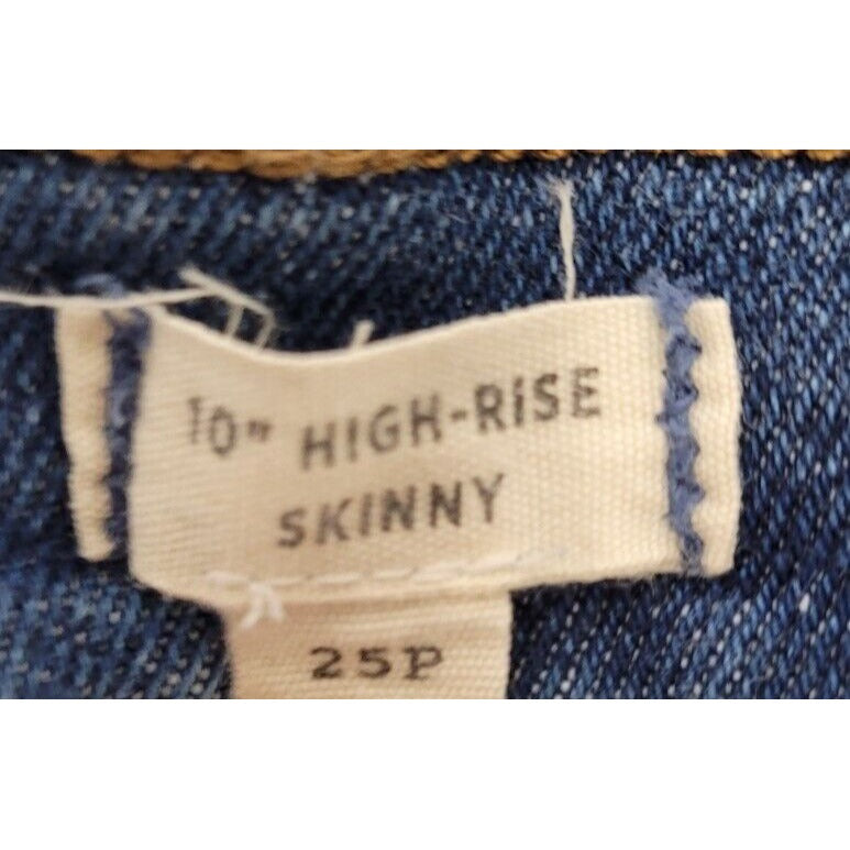 Madewell Blue 10" High Rise Skinny Jeans Medium Wash Women’s Size 25P *puckering
