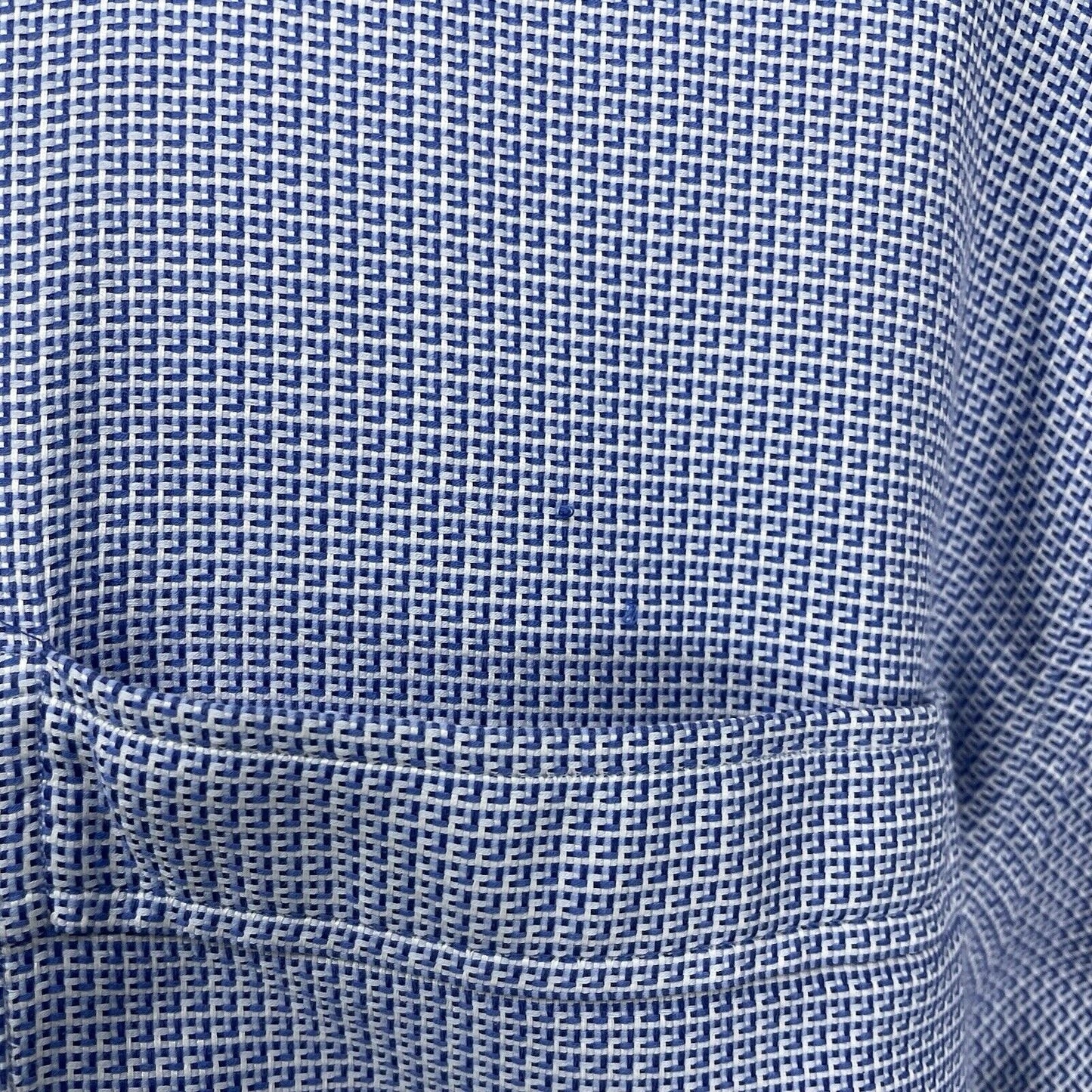 John W Nordstrom Blue Cotton Checkered Button Down Long Sleeve Shirt Medium M