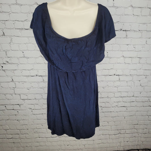 NWT Blue Rain Francesca's Navy Off Shoulder Lightweight Dress Size Small S