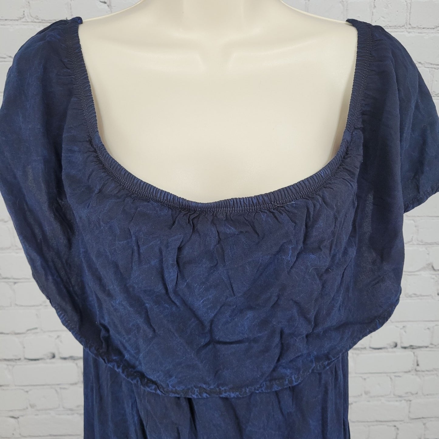 NWT Blue Rain Francesca's Navy Off Shoulder Lightweight Dress Size Small S