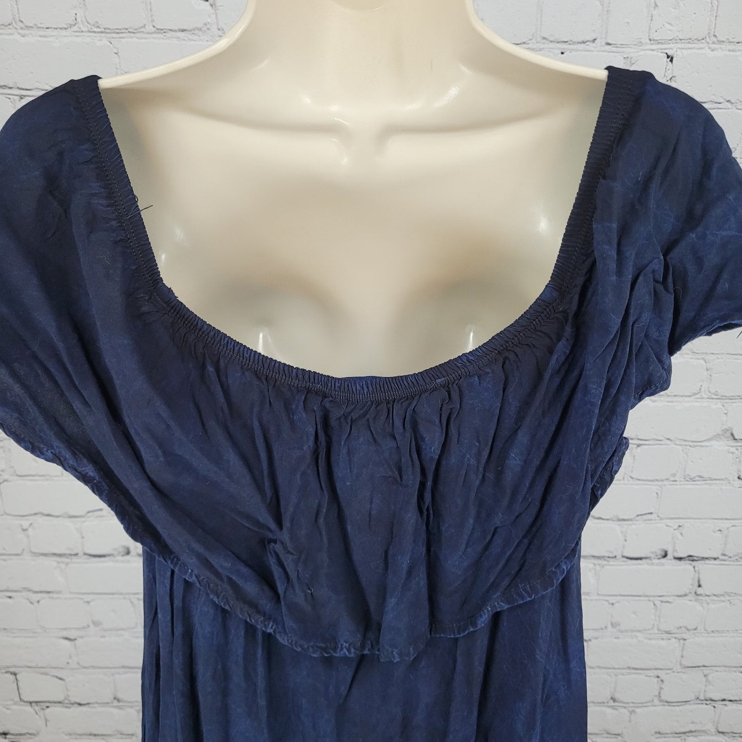 NWT Blue Rain Francesca's Navy Off Shoulder Lightweight Dress Size Small S
