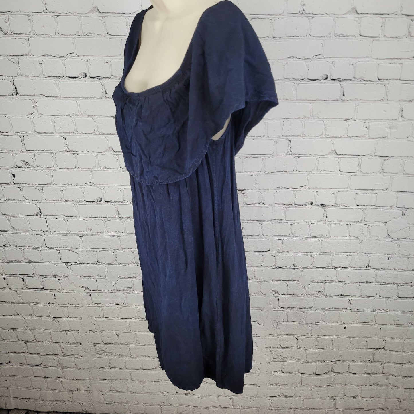NWT Blue Rain Francesca's Navy Off Shoulder Lightweight Dress Size Small S