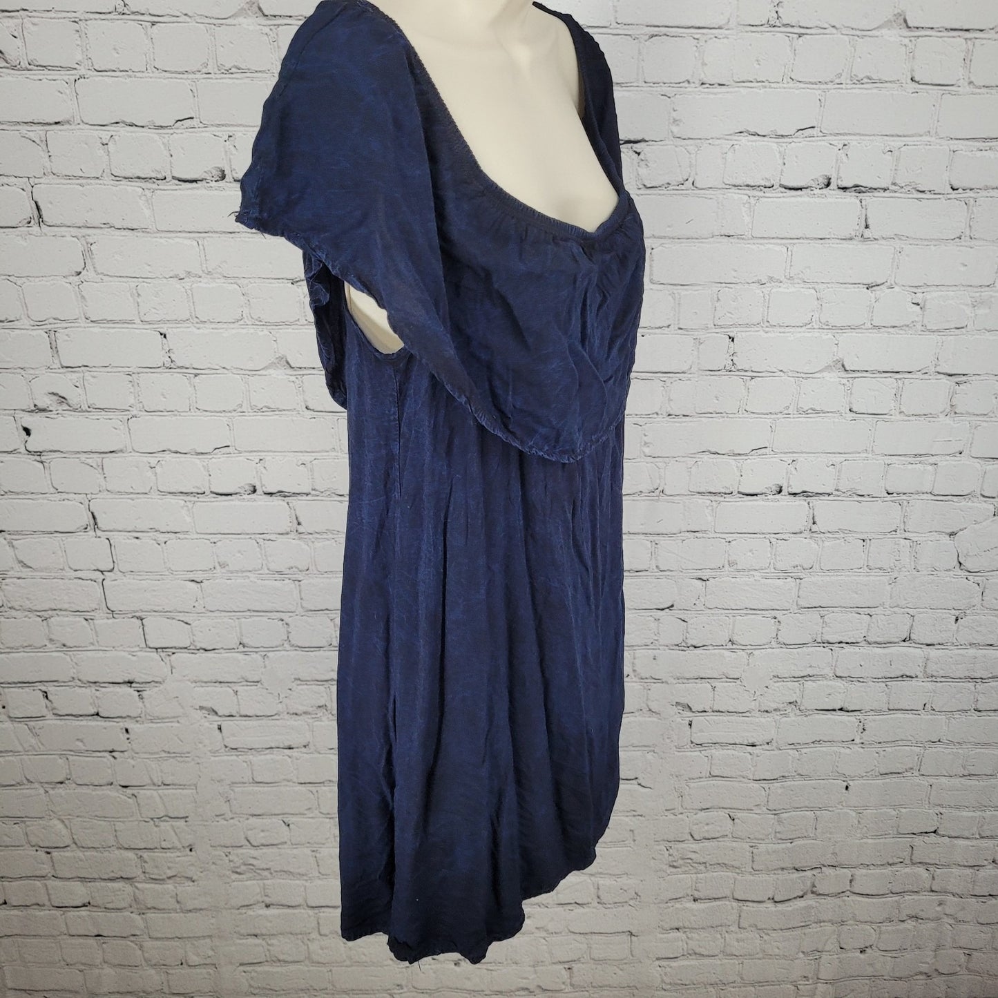 NWT Blue Rain Francesca's Navy Off Shoulder Lightweight Dress Size Small S