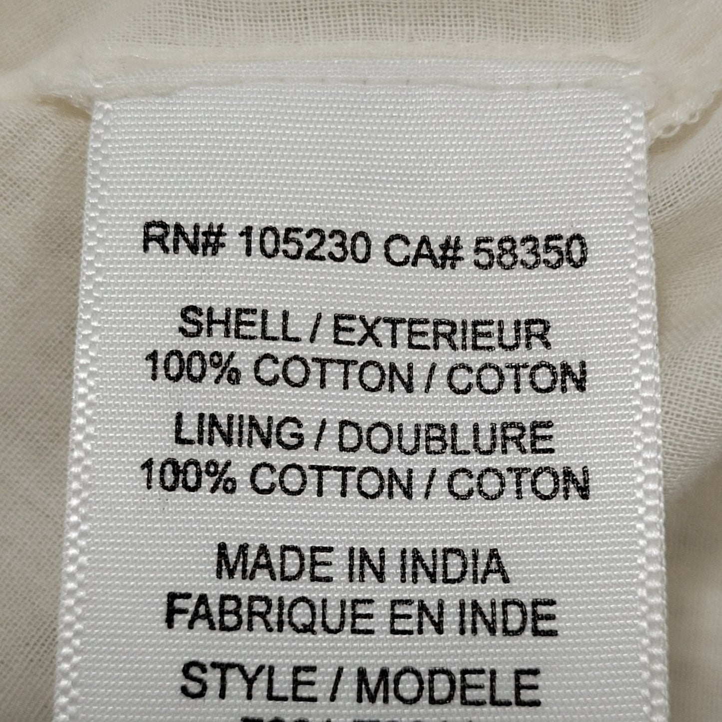 Joie Ivory 100% Cotton Eyelet Overlay Lined Short Sleeve Top Blouse Small S