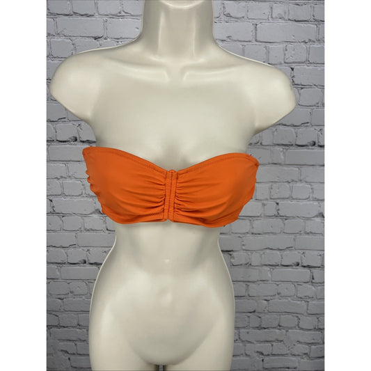 NWT Shade & Shore Women’s Orange Strapless Straps Underwire Bikini Swim Top 34B