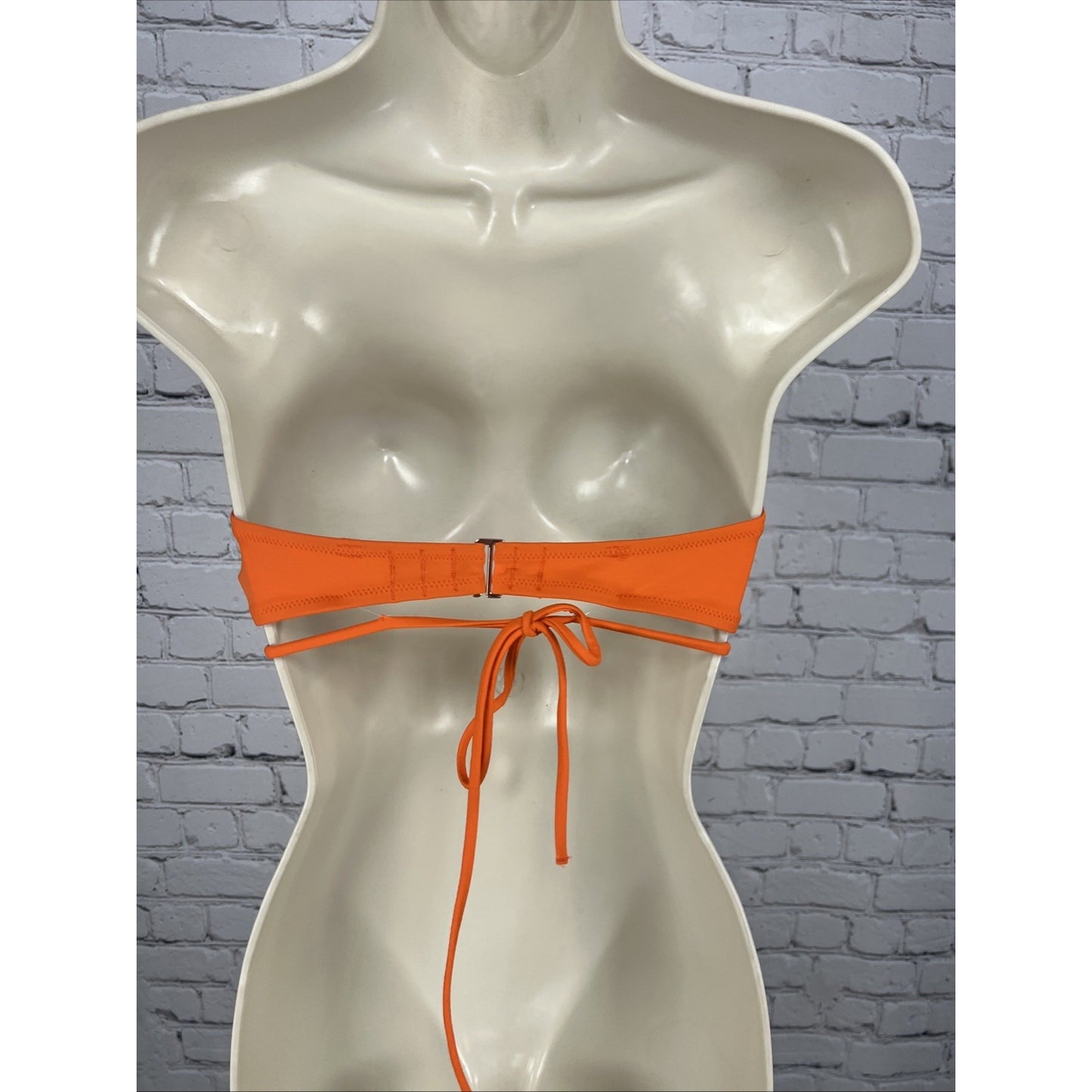 NWT Shade & Shore Women’s Orange Strapless Straps Underwire Bikini Swim Top 34B