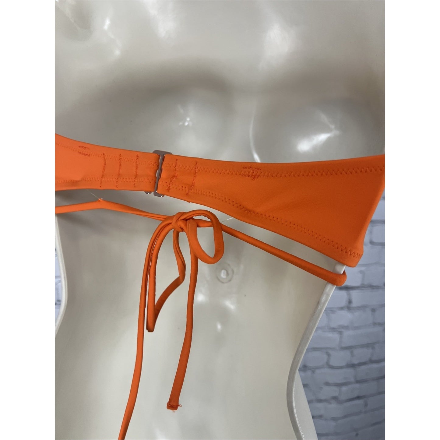 NWT Shade & Shore Women’s Orange Strapless Straps Underwire Bikini Swim Top 34B