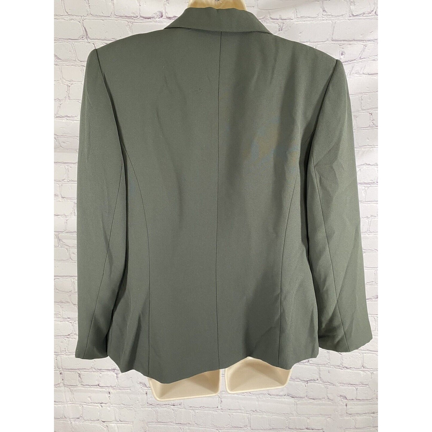 Le Suit Olive Green 8 Button Collared Blazer Coat Jacket Womens 8
