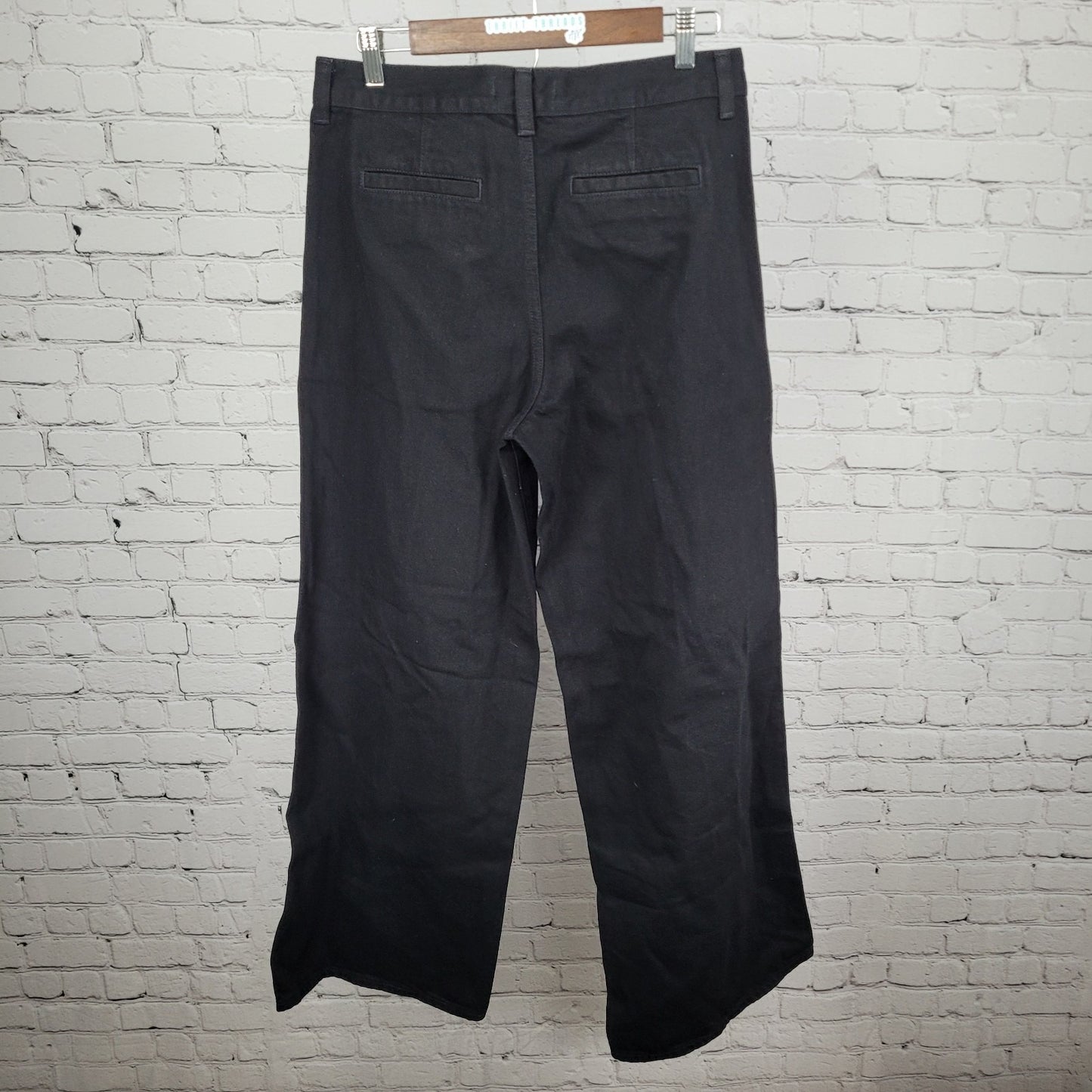 NWT Madewell Black Superwide Leg 100% Cotton High Rise Jeans 29 (29x31)