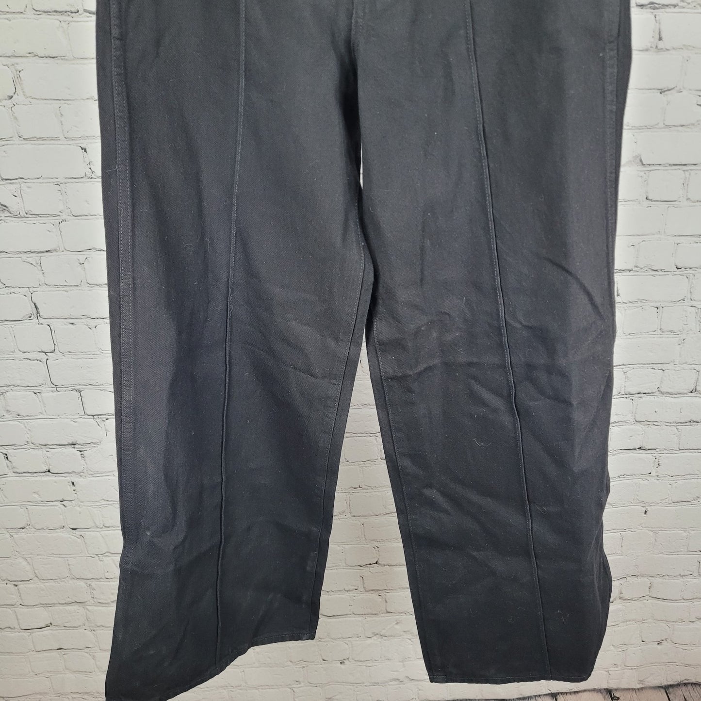 NWT Madewell Black Superwide Leg 100% Cotton High Rise Jeans 29 (29x31)