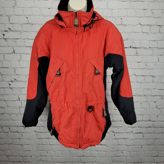 Obermeyer Red Dynamic II Jacket Black Hooded Insulated Inner Pockets Full Zip 8