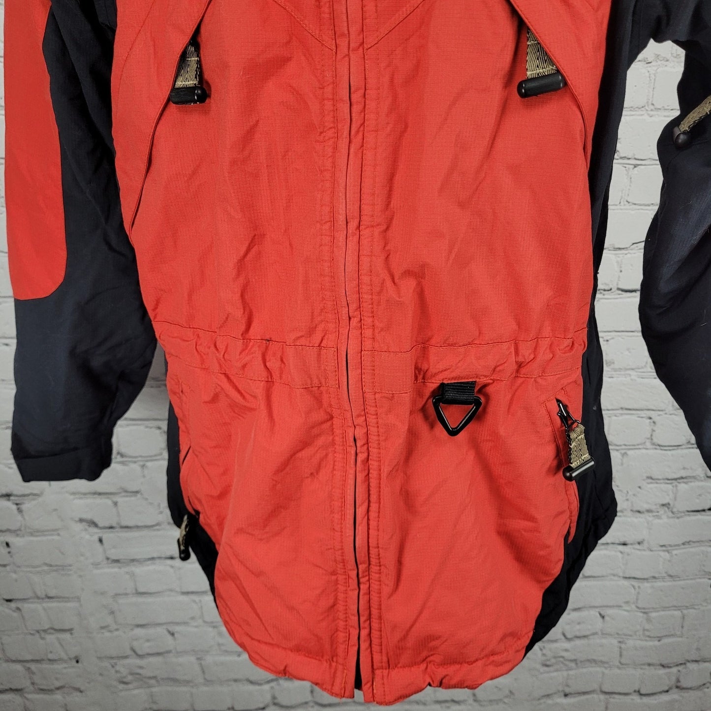 Obermeyer Red Dynamic II Jacket Black Hooded Insulated Inner Pockets Full Zip 8