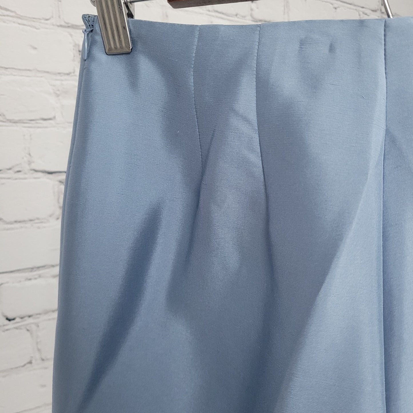NWD Ann Taylor Blue Silk Sequin Bead Embellished Lined Pants Size 2 (26x28.5)