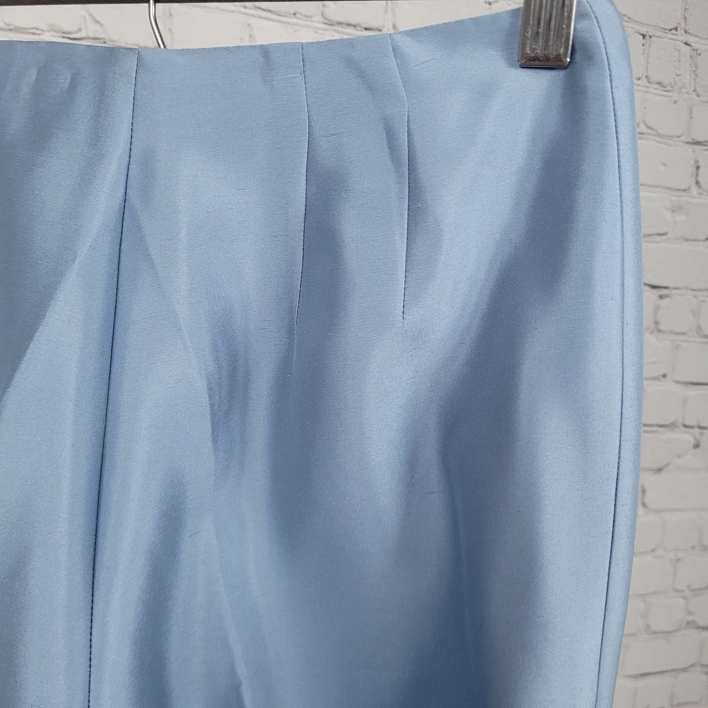 NWD Ann Taylor Blue Silk Sequin Bead Embellished Lined Pants Size 2 (26x28.5)