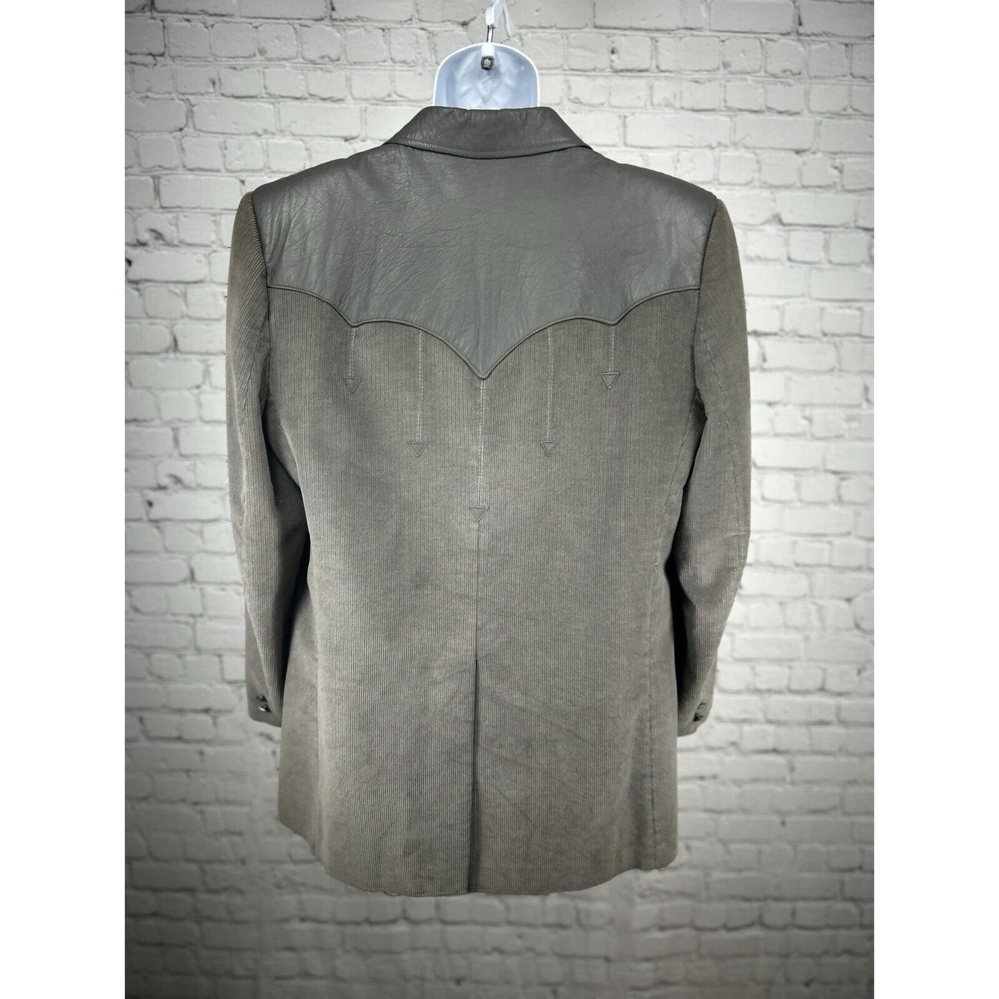 VTG Westwinds Blue Gray Corduroy USA Made 2 Button Sport Coat Mens Size 46