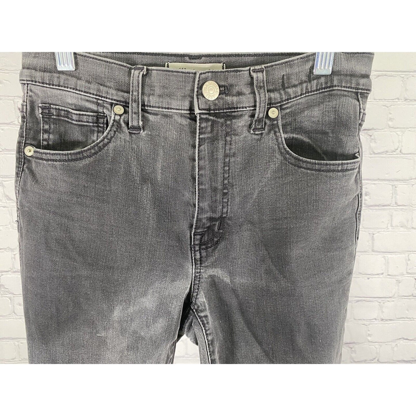 Madewell Dark Gray 9” High Riser Skinny Skinny Denim Jeans Pants (26 x 27)